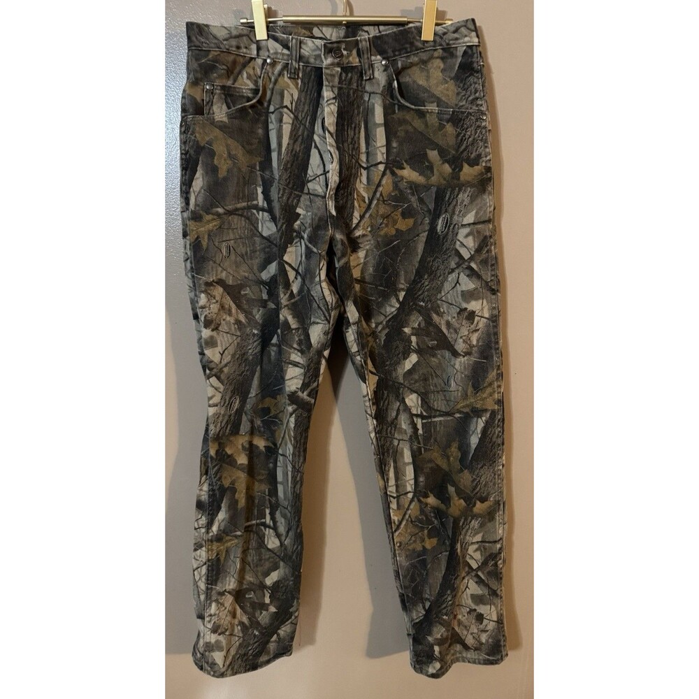 Vintage ProGear by Wrangler Men's 34×32 Camo Jeans Realtree Hunting Pants Y2k